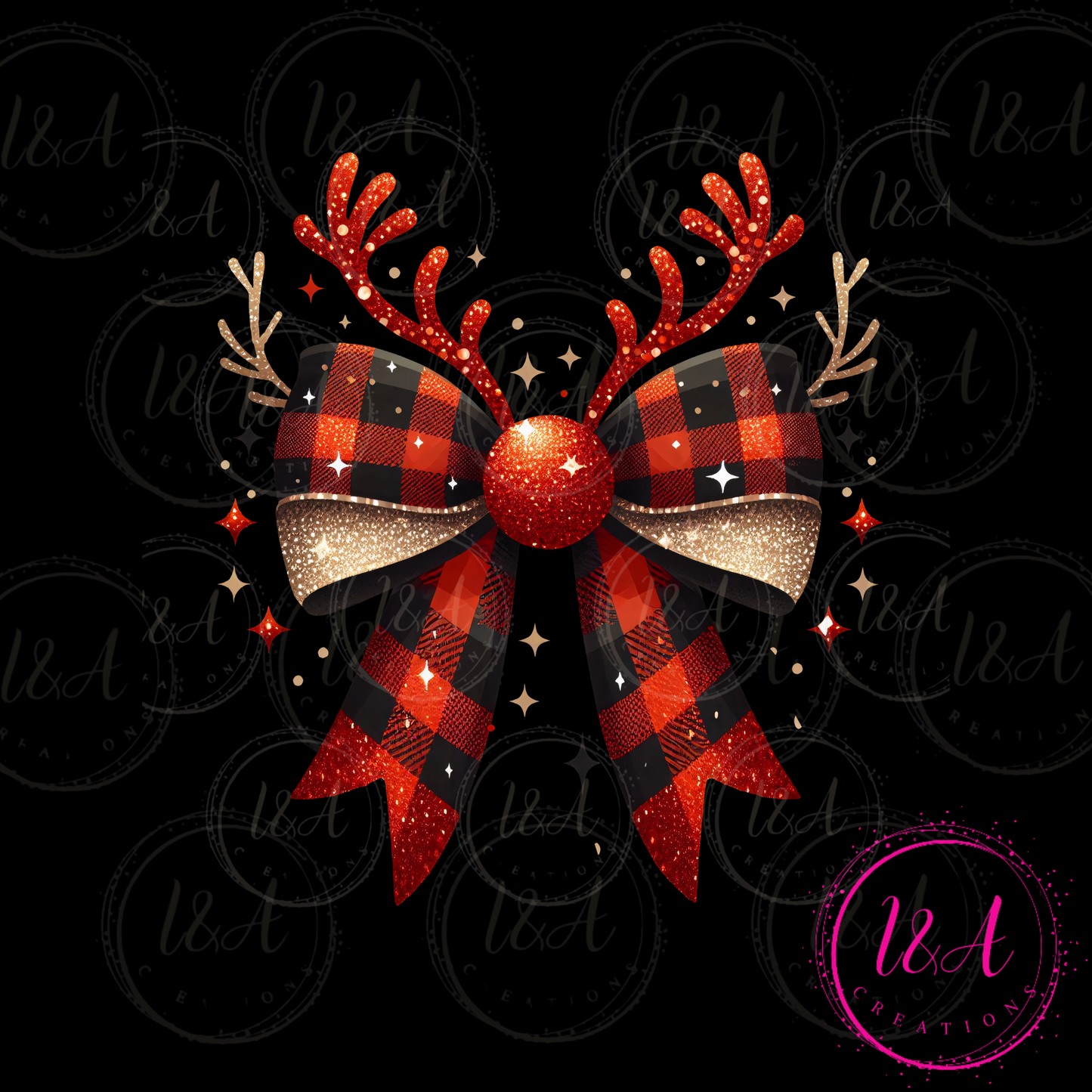 #225B red/gold bow