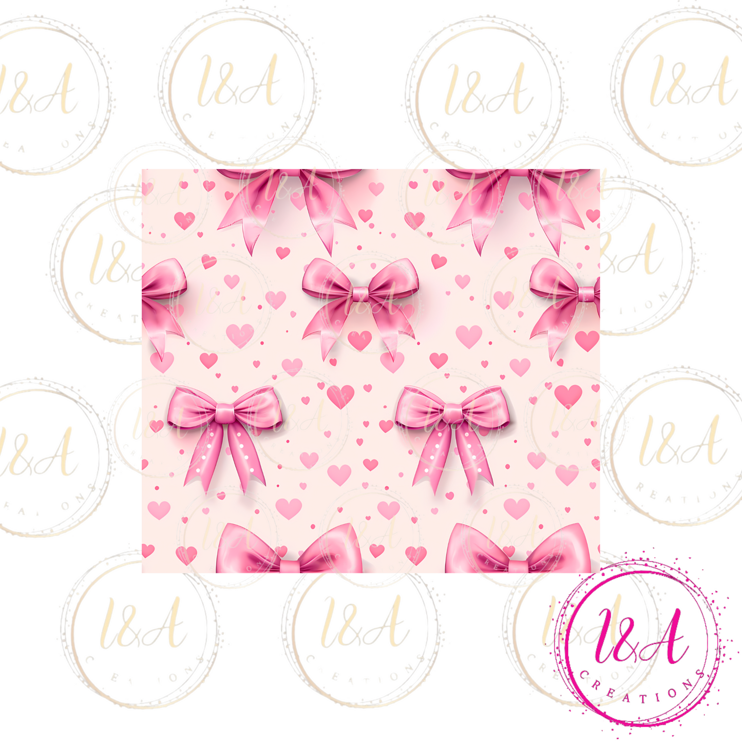 Pink bows and hearts