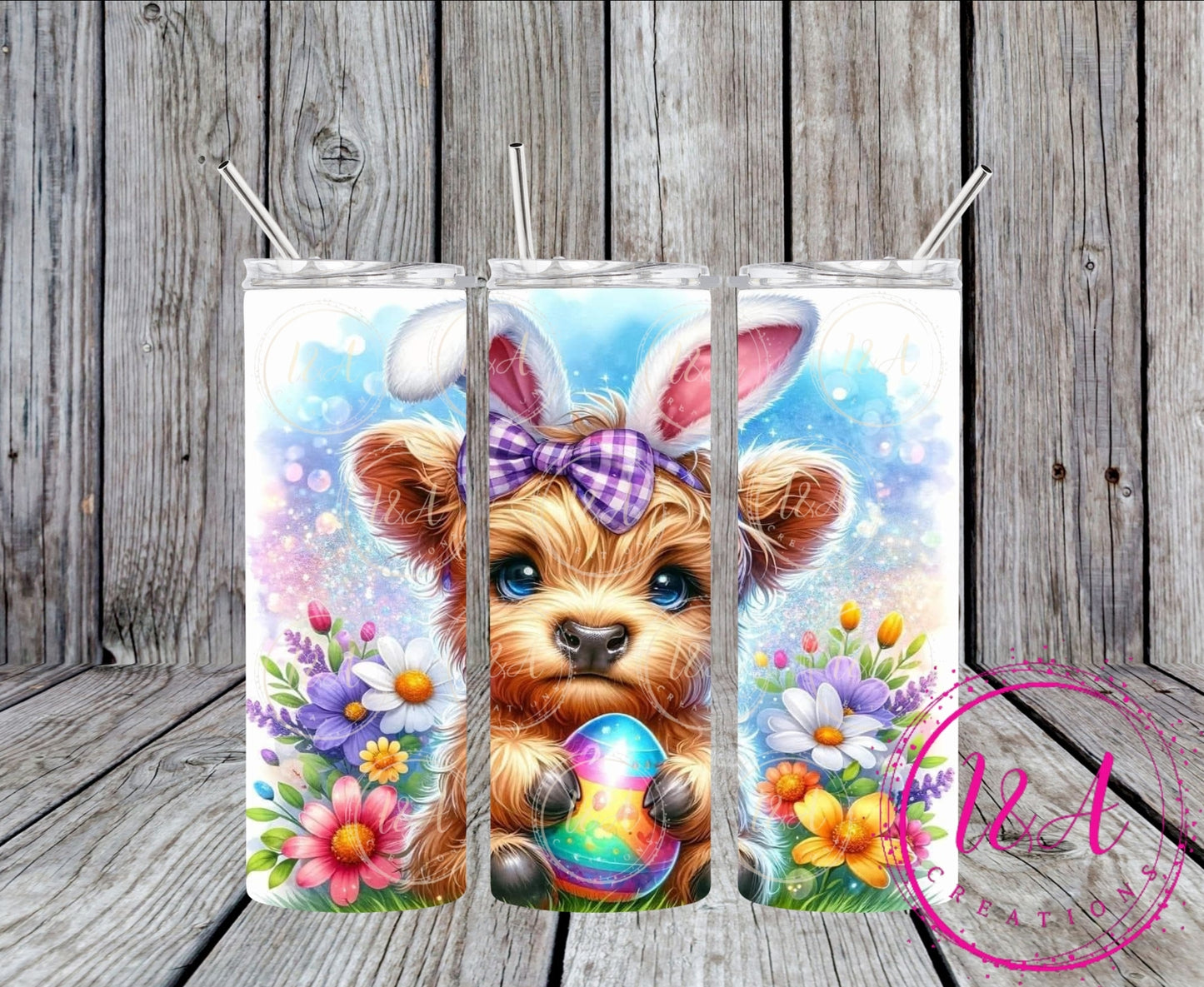 Easter highland cow