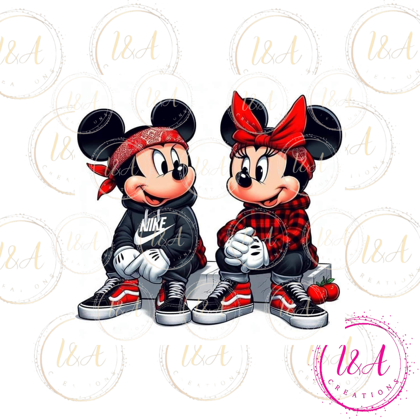 Red outfit mouse couple