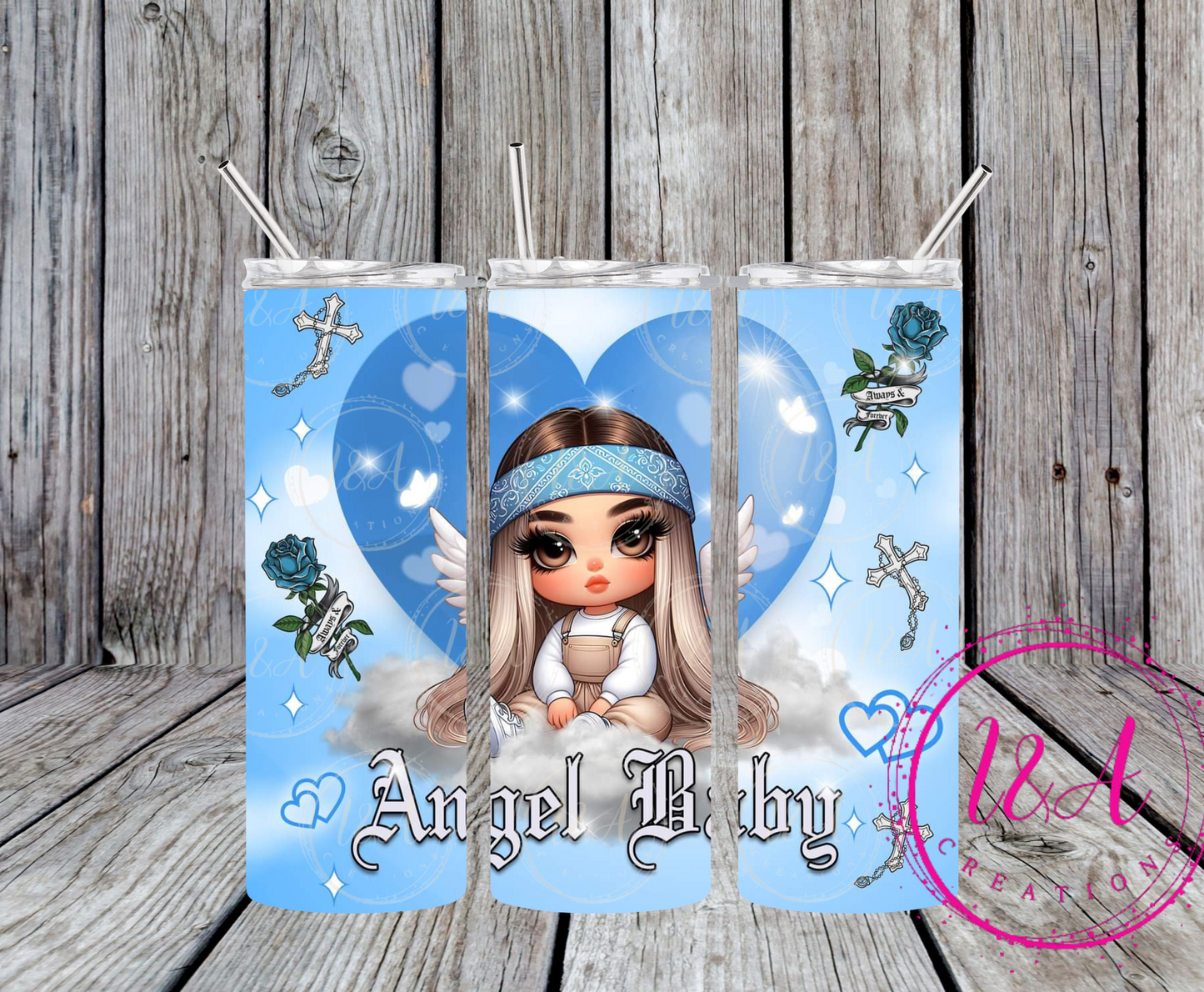 Angel baby blue