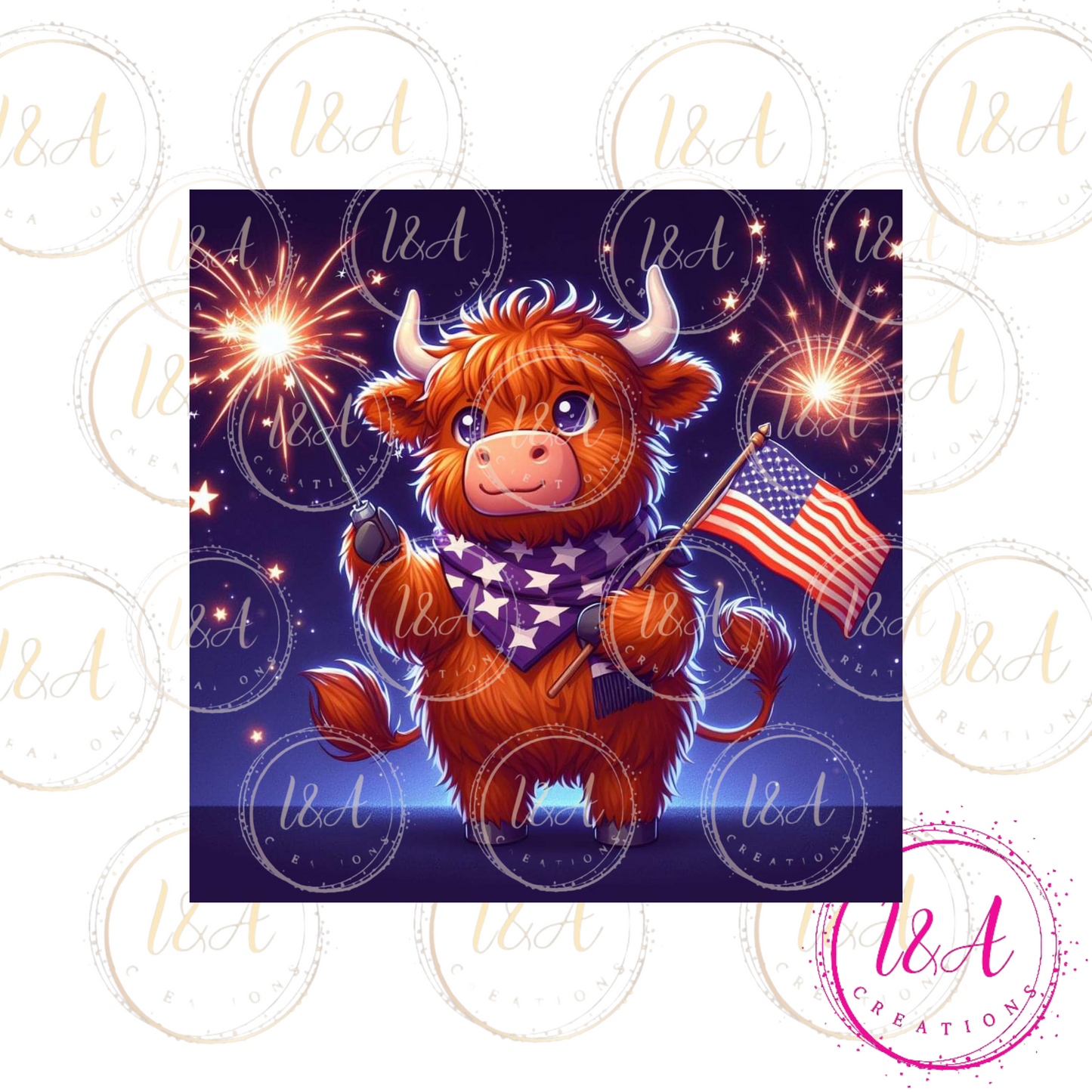 Highland cow standing up