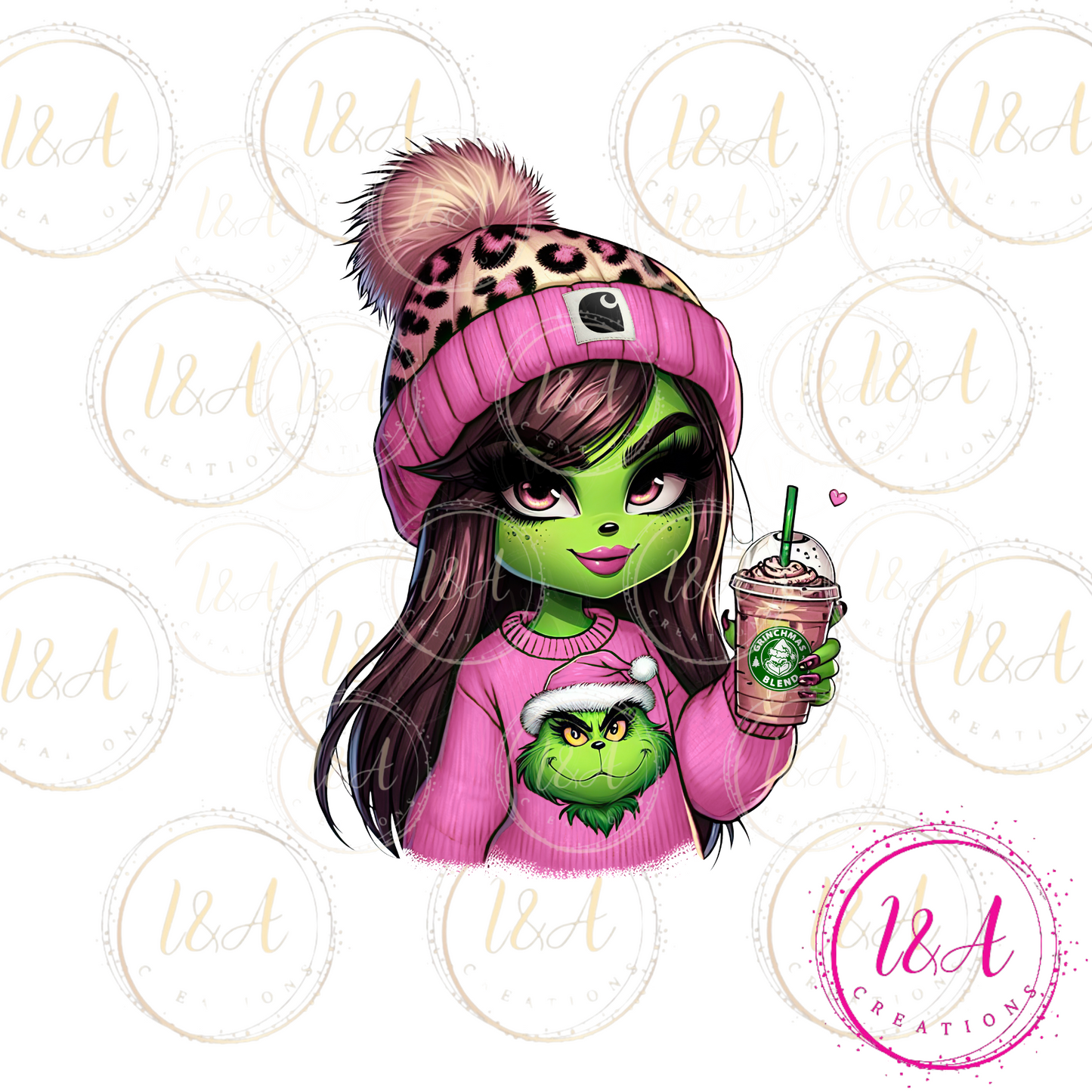 #534B green girl grinchy