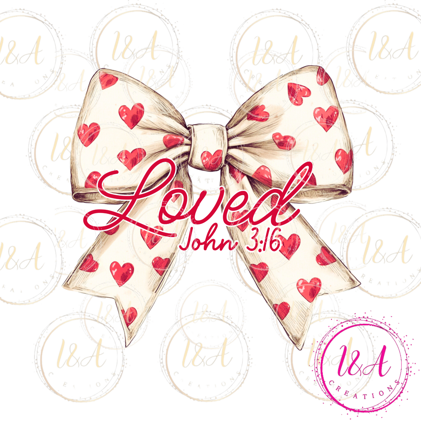 #576B bow with red hearts ❤️