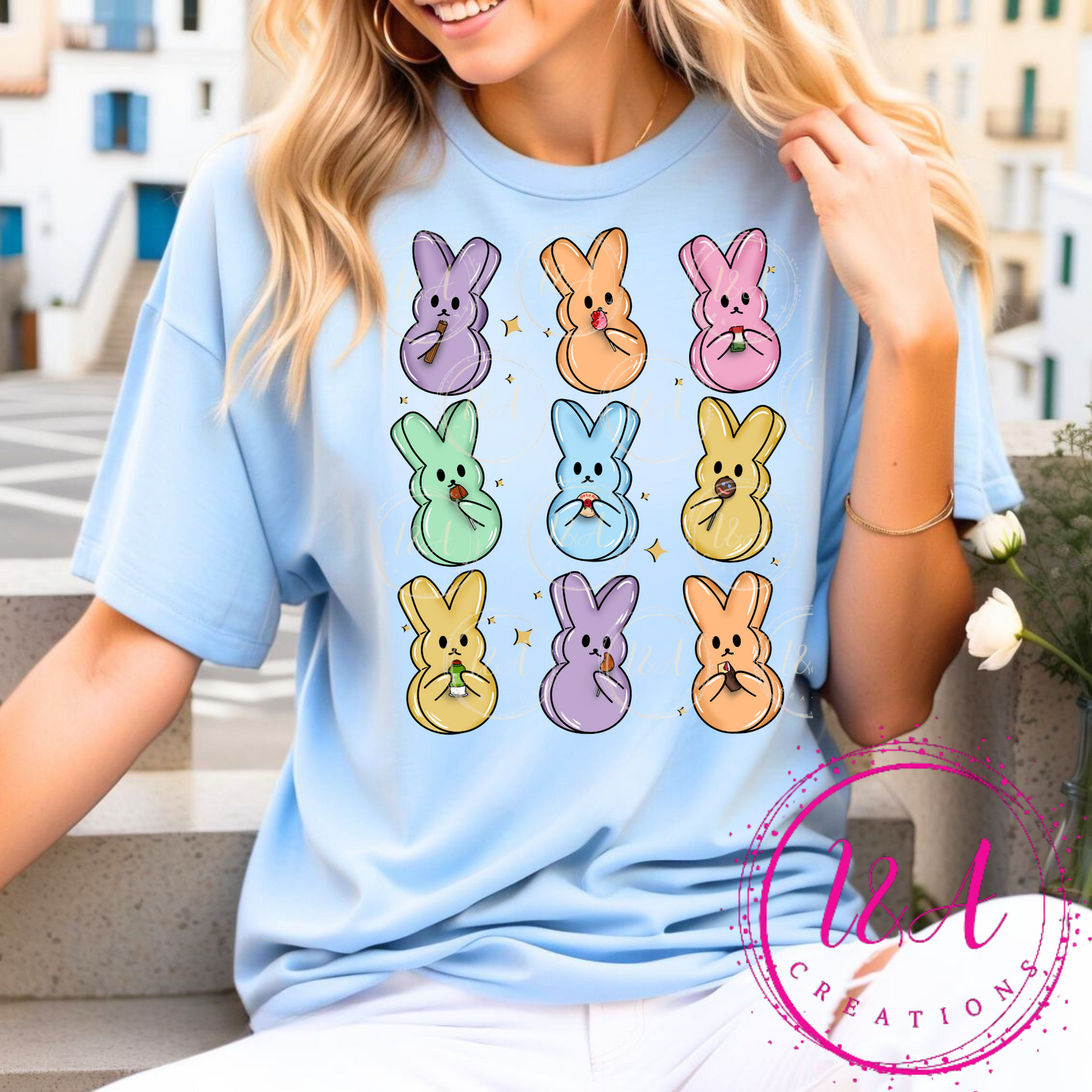 #807B peeps con dulces
