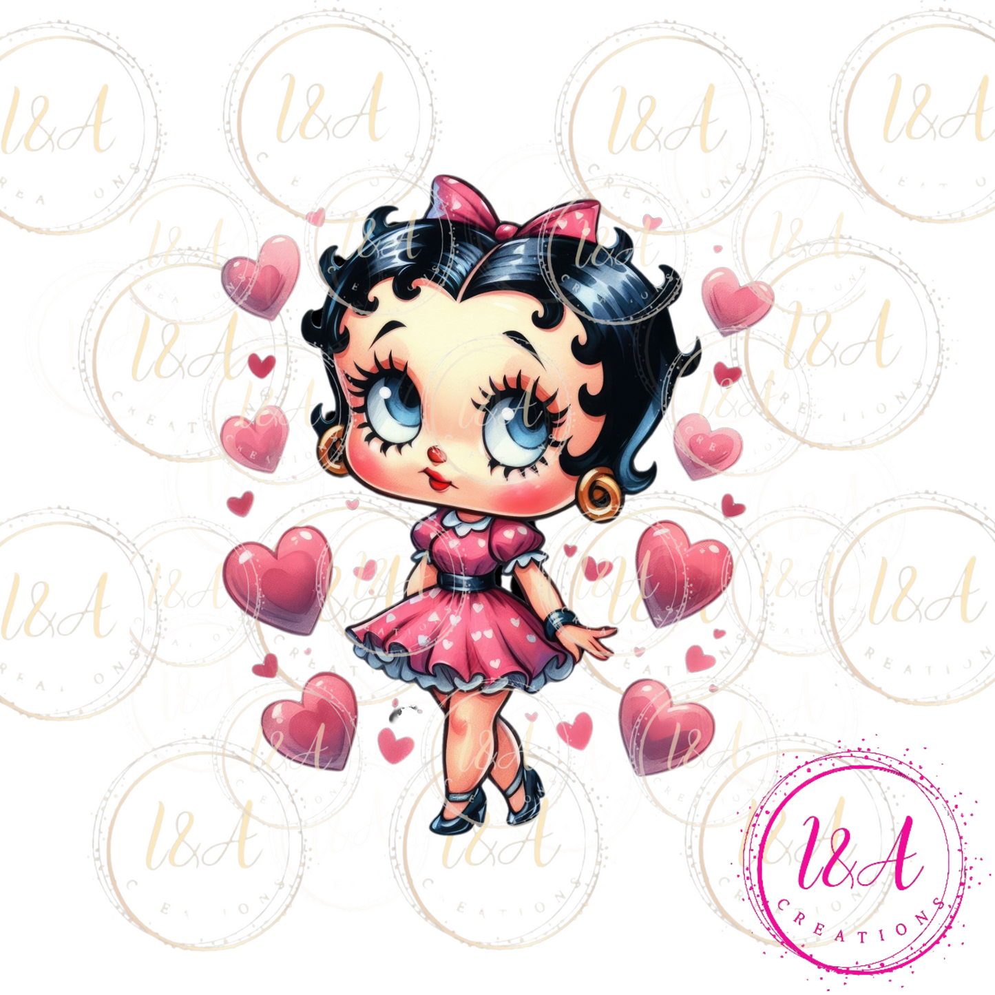 #267 Betty with hearts