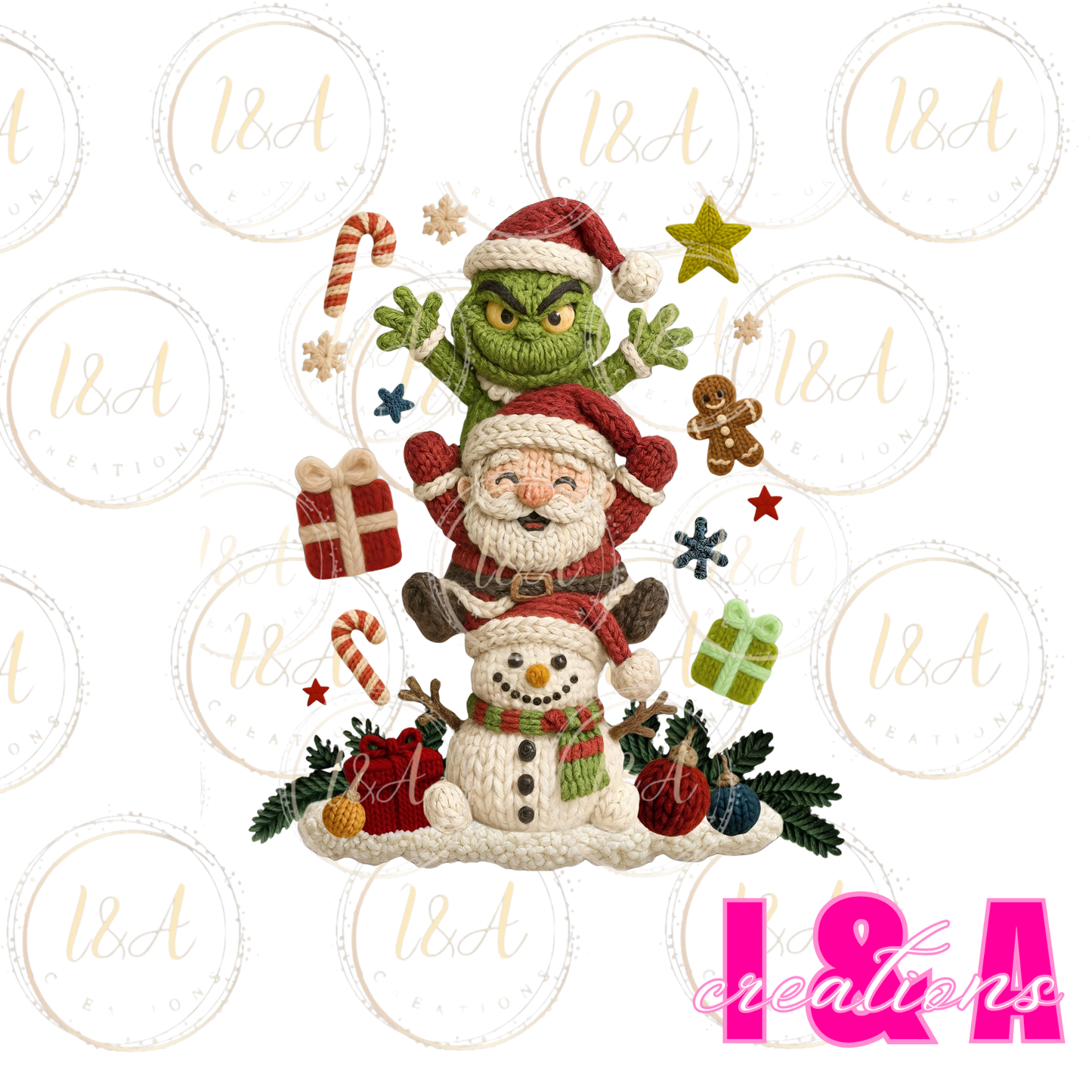 #252C faux chrochet Christmas friends