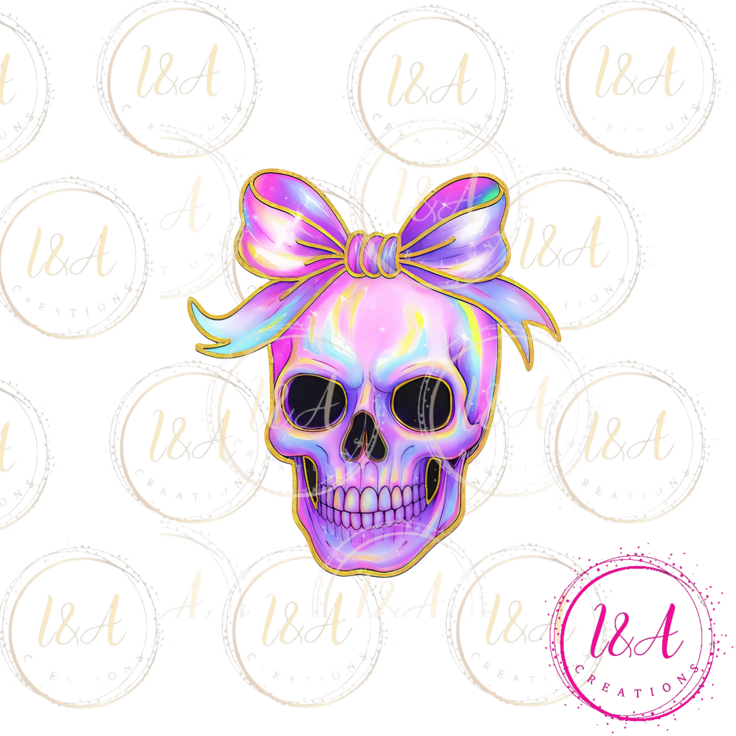 #473B colorful skull