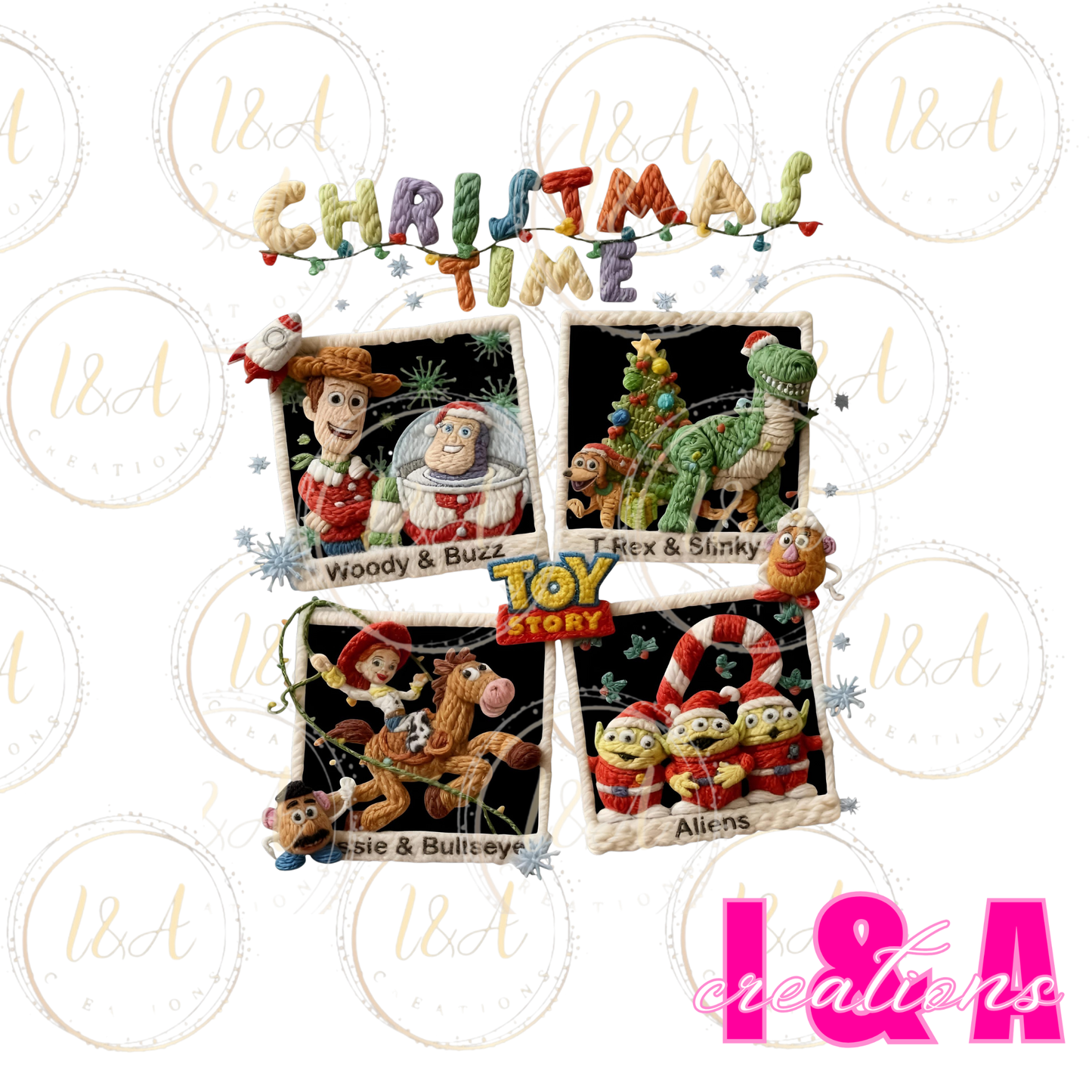 #245C faux chrochet Christmas time