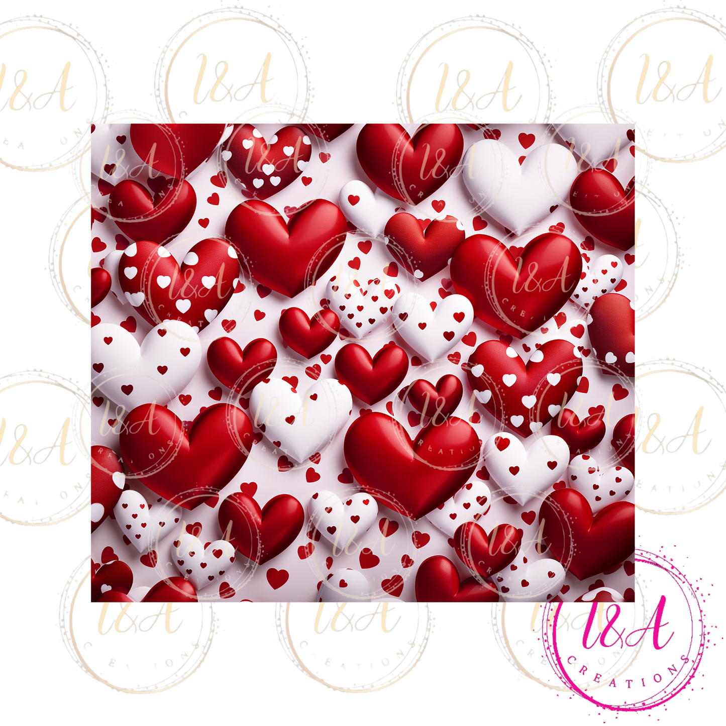 Red and white hearts
