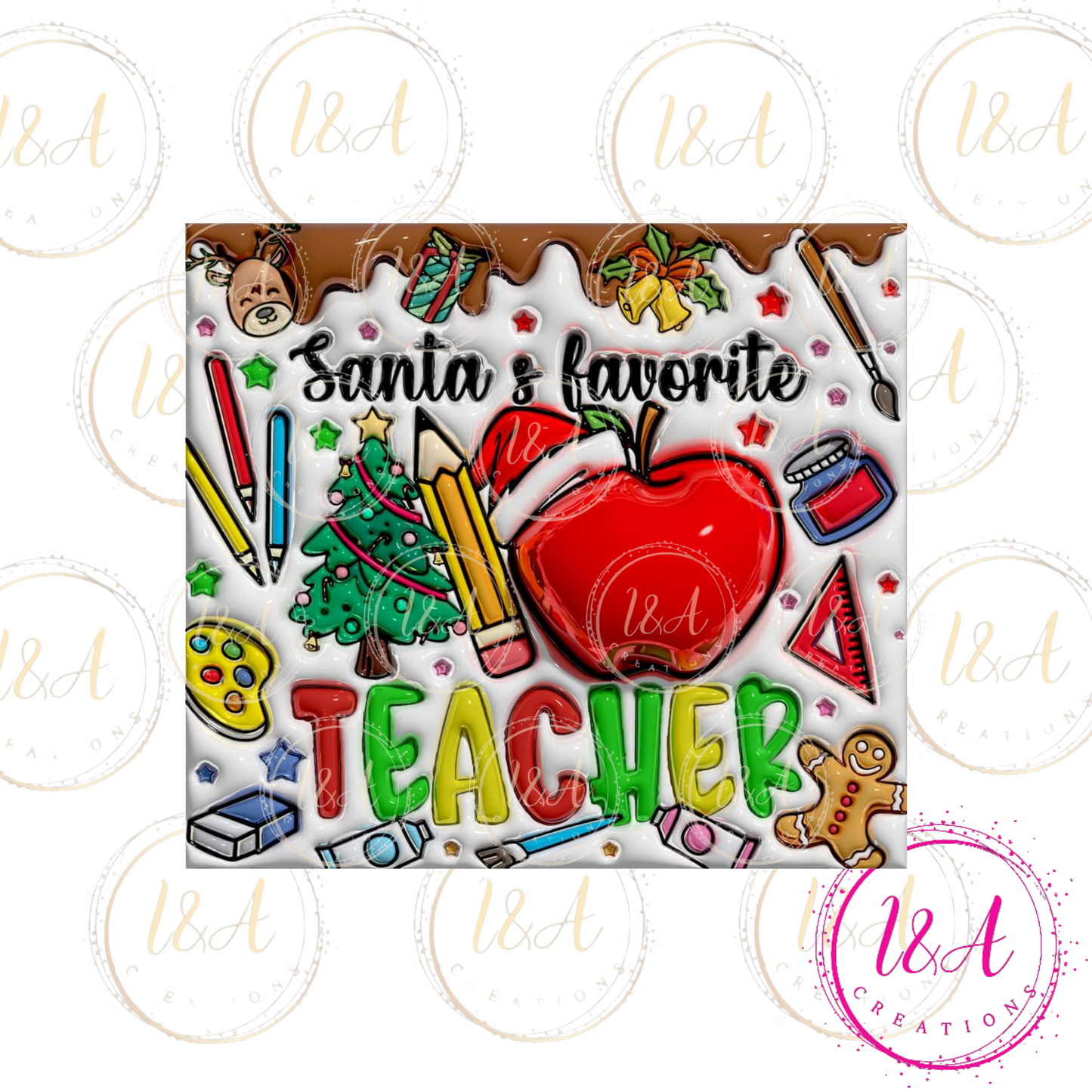 Santa favorite Teacher 3d
