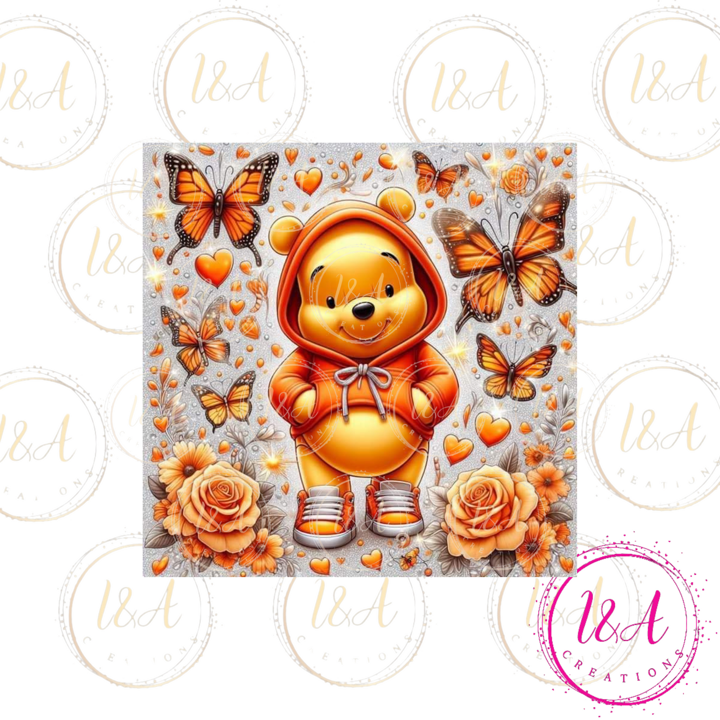 Honey, bear with butterflies
