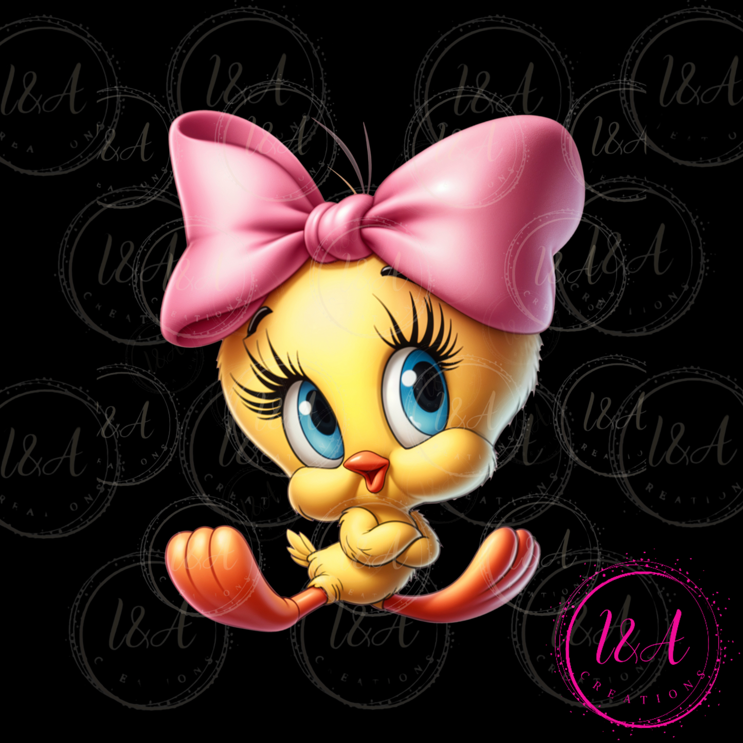 #482B Yellow bird with bow