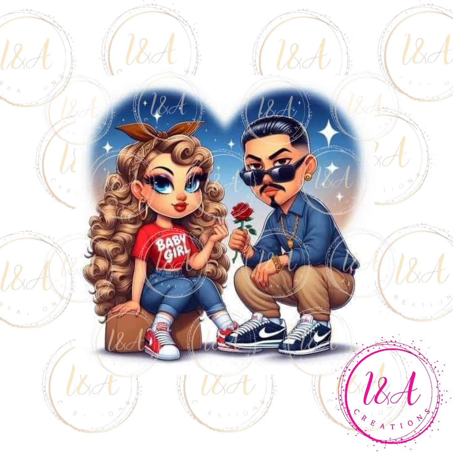 Blue heart cholos