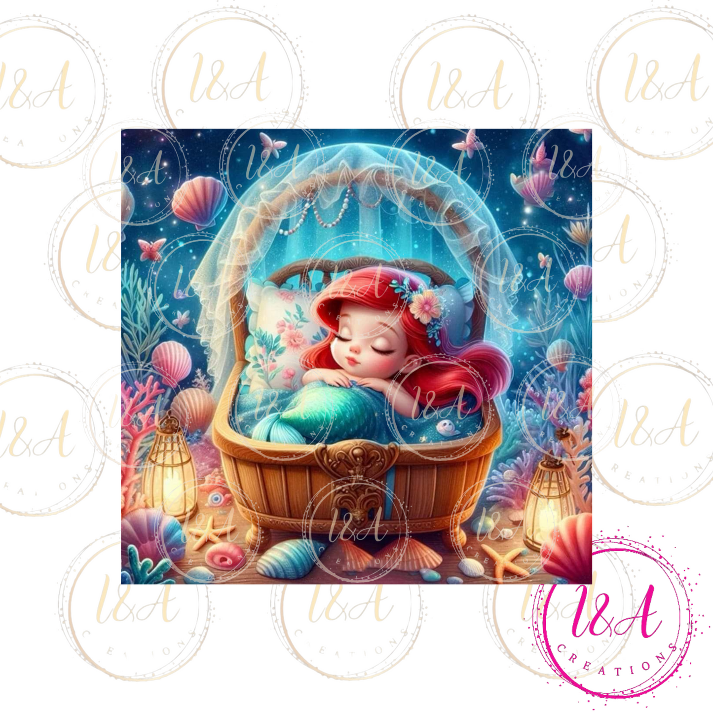 Baby mermaid sleeping