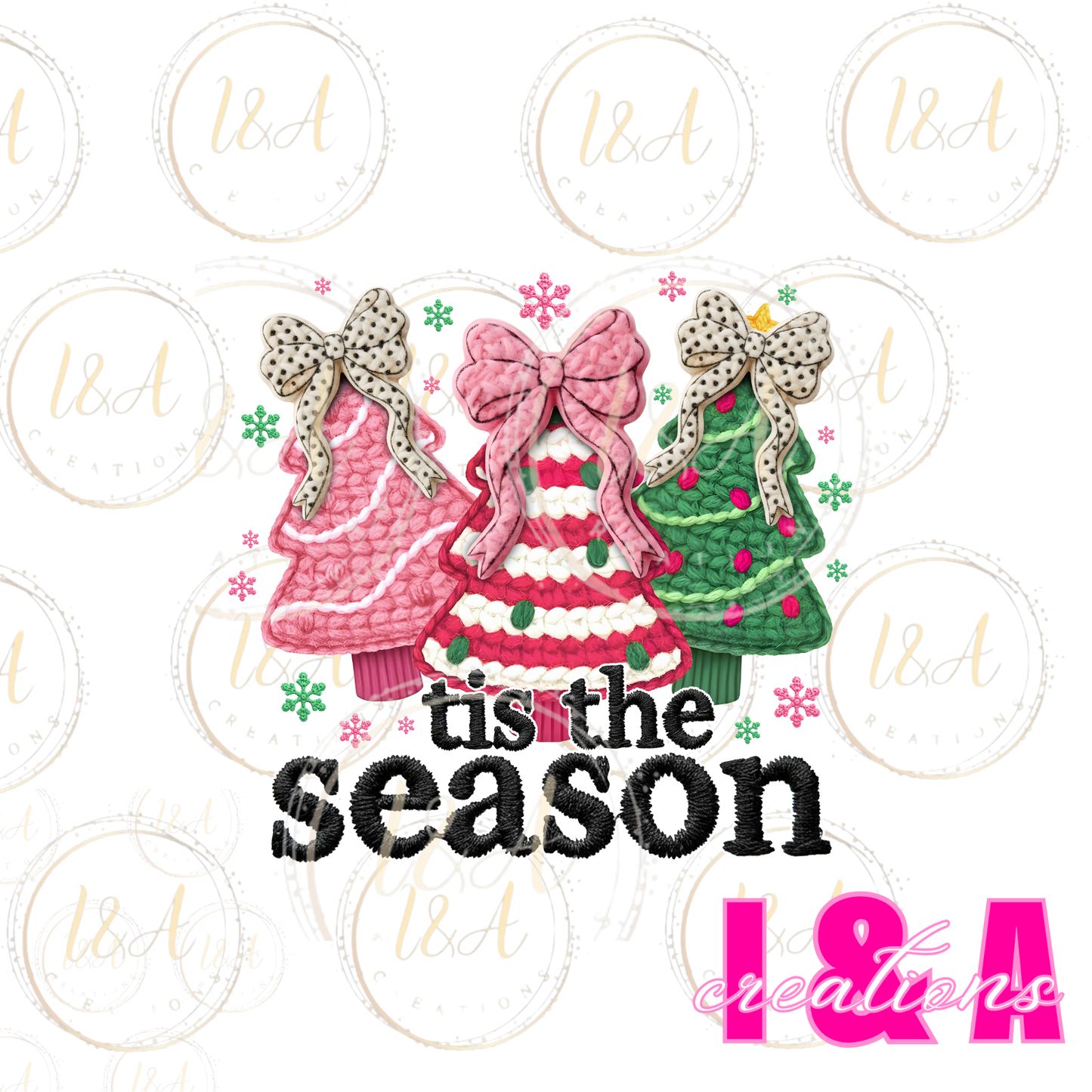 #184C Faux chrochet tis the season