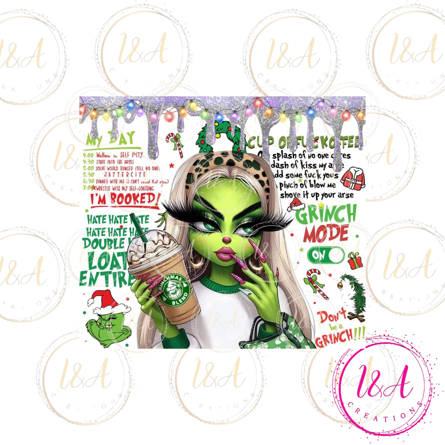 Grinch mode girl
