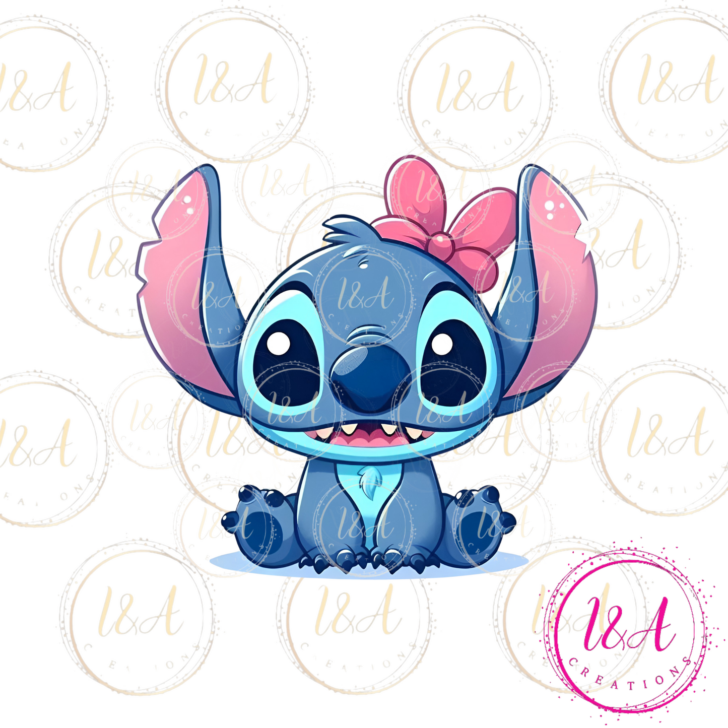 #604B alien with pink bow ๐