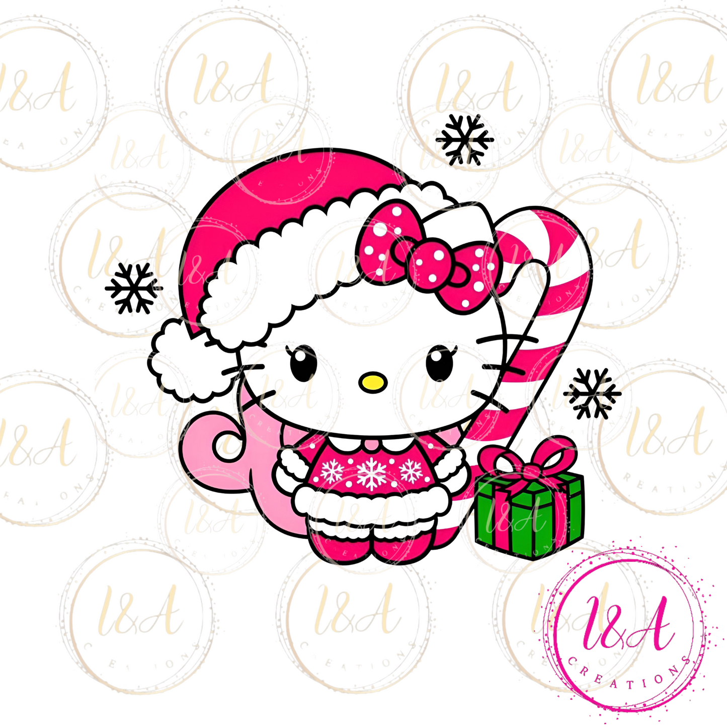 #551B Christmas kitty