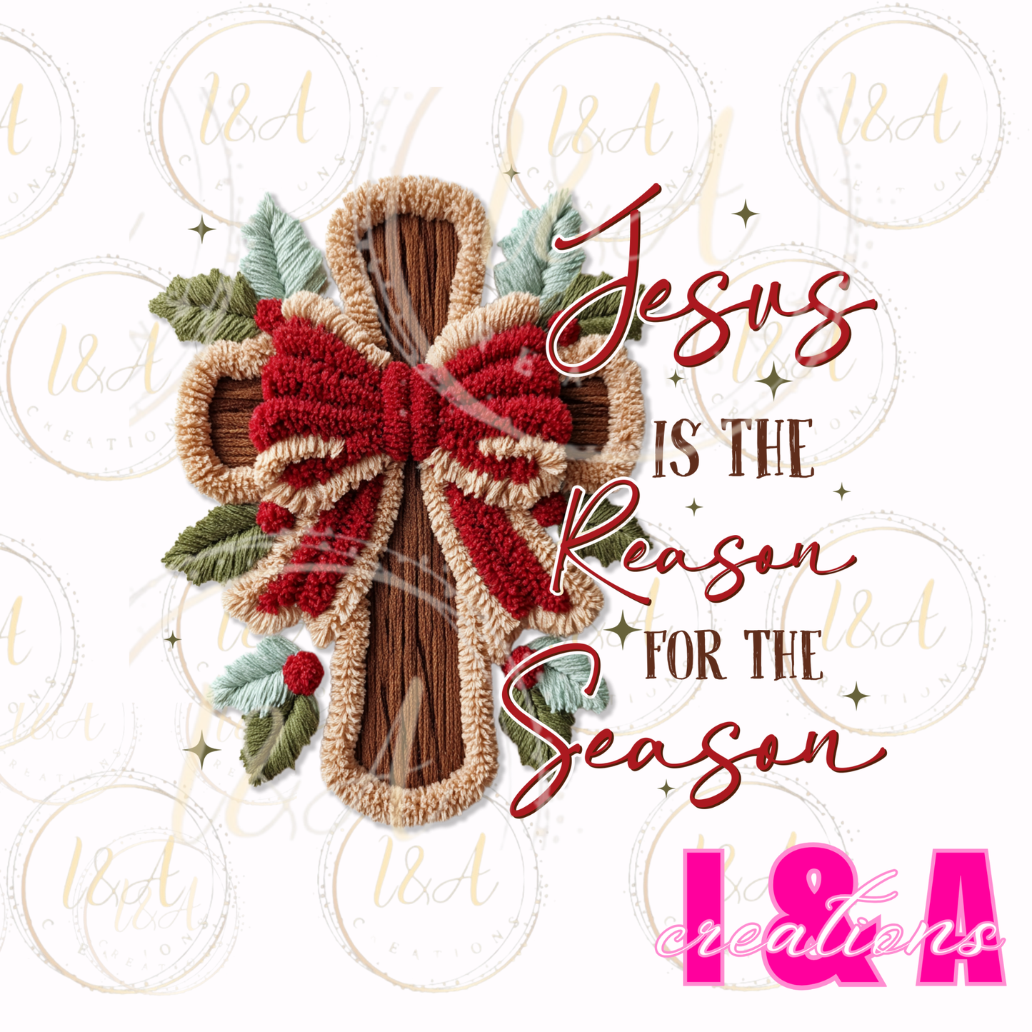 #165C Faux chrochet Jesus