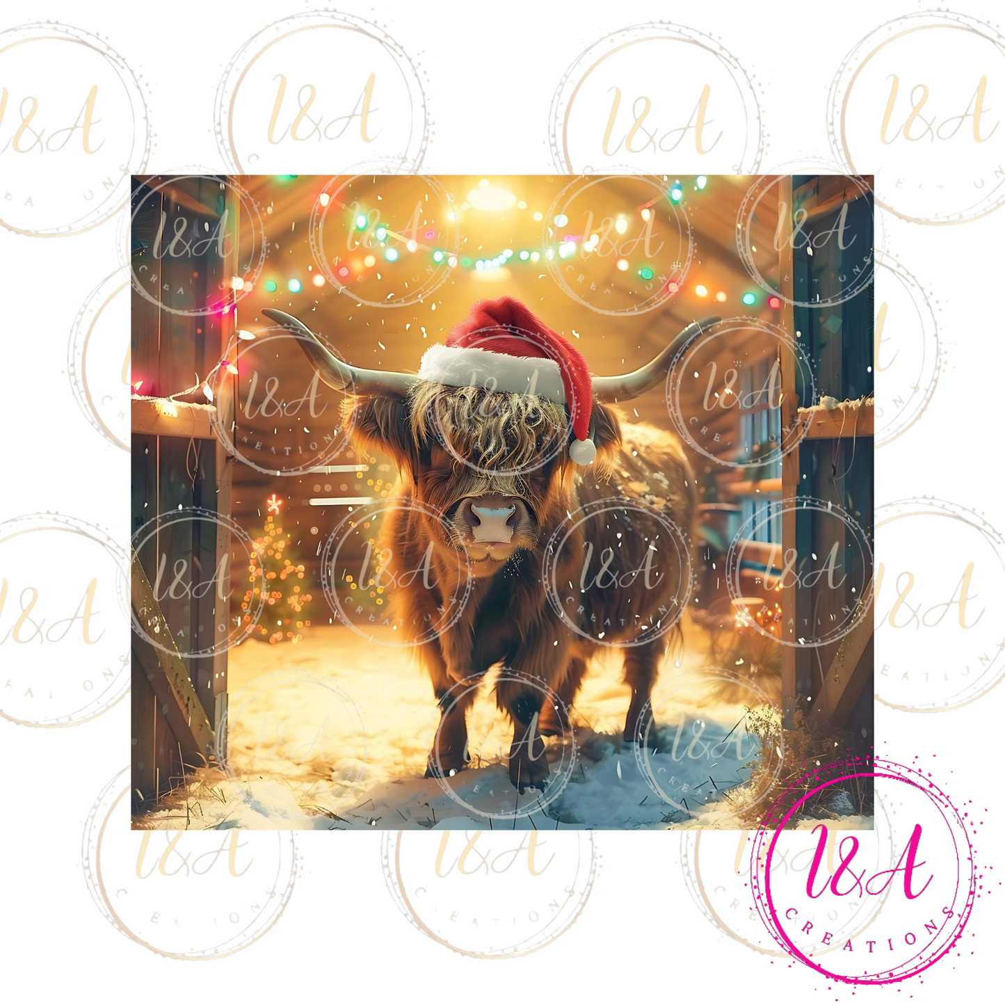 Highland cow christmas