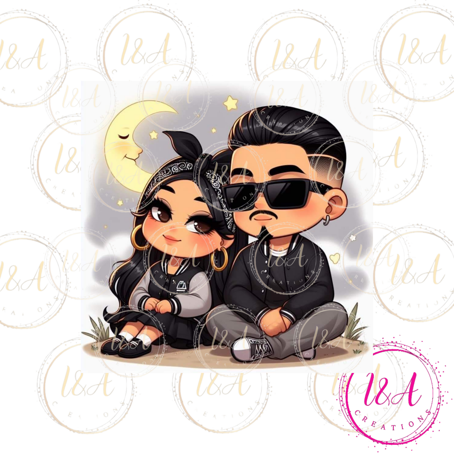 Couple under the moon