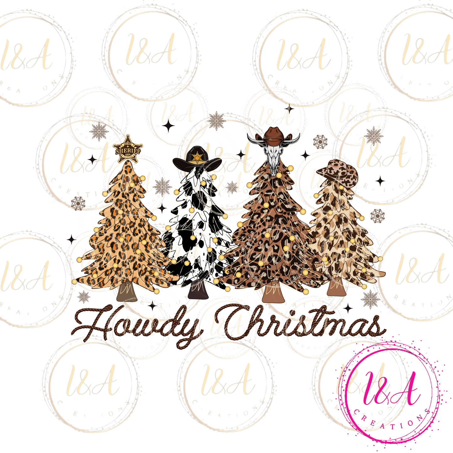 #449B Howdy Christmas trees