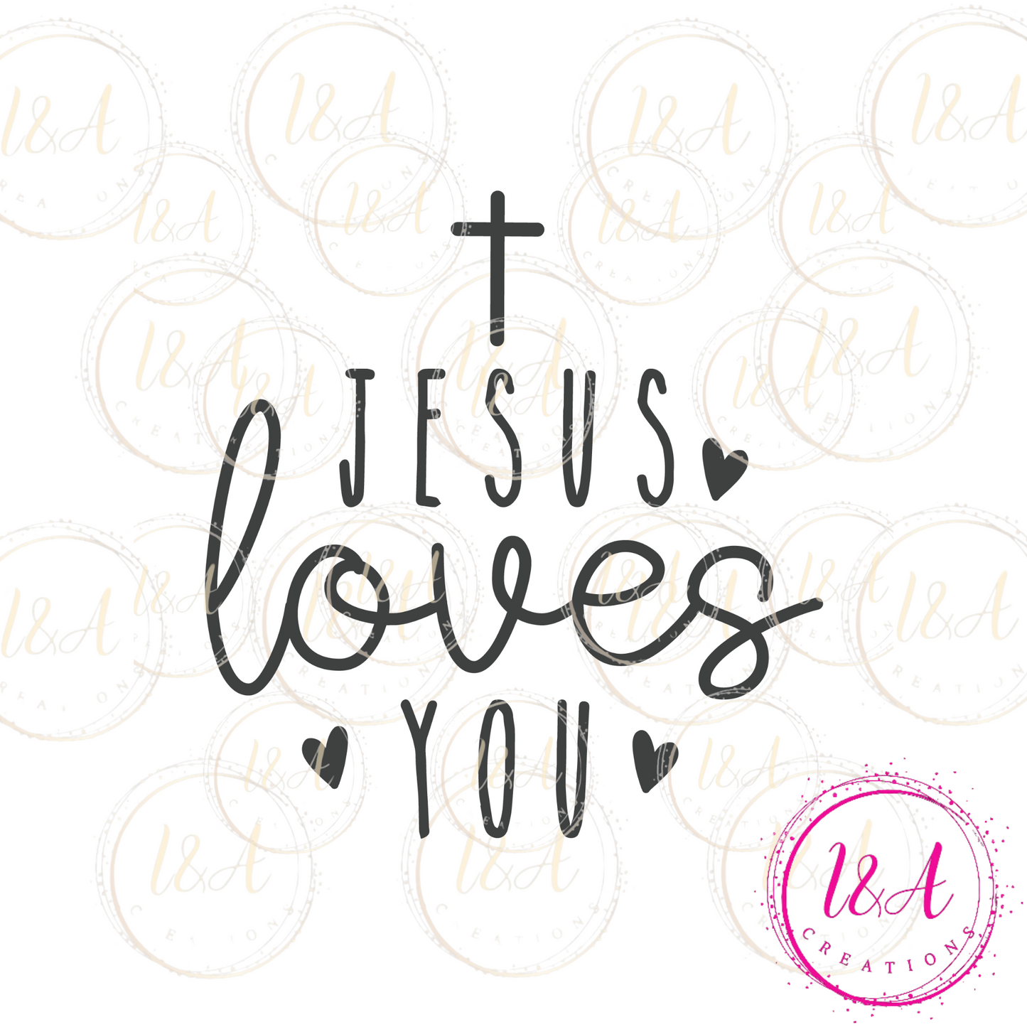 #342B Jesus loves you (gray color)