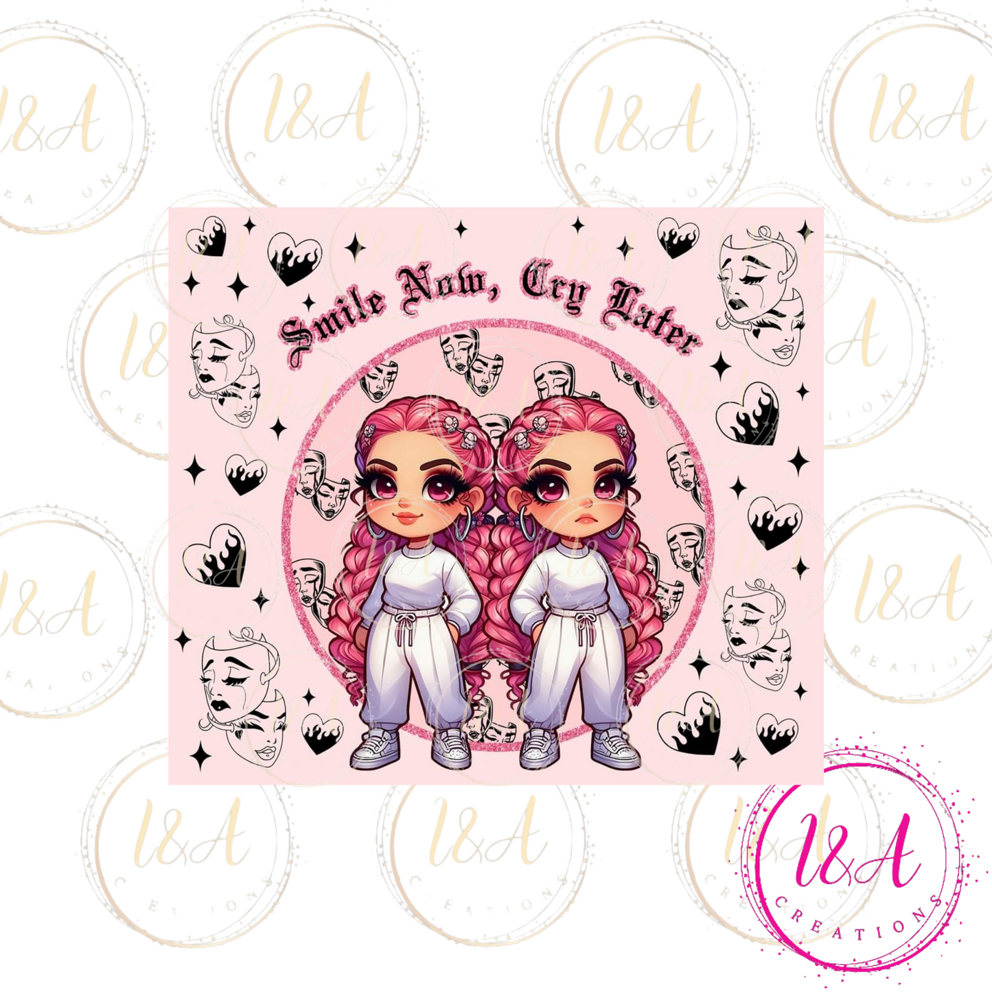 Two girls with long hair