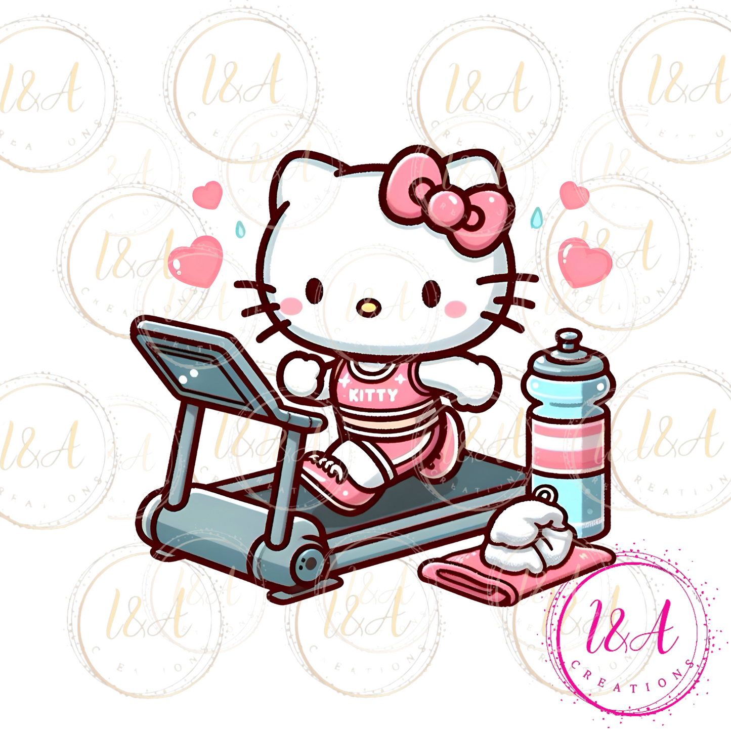 #745B kitty working out