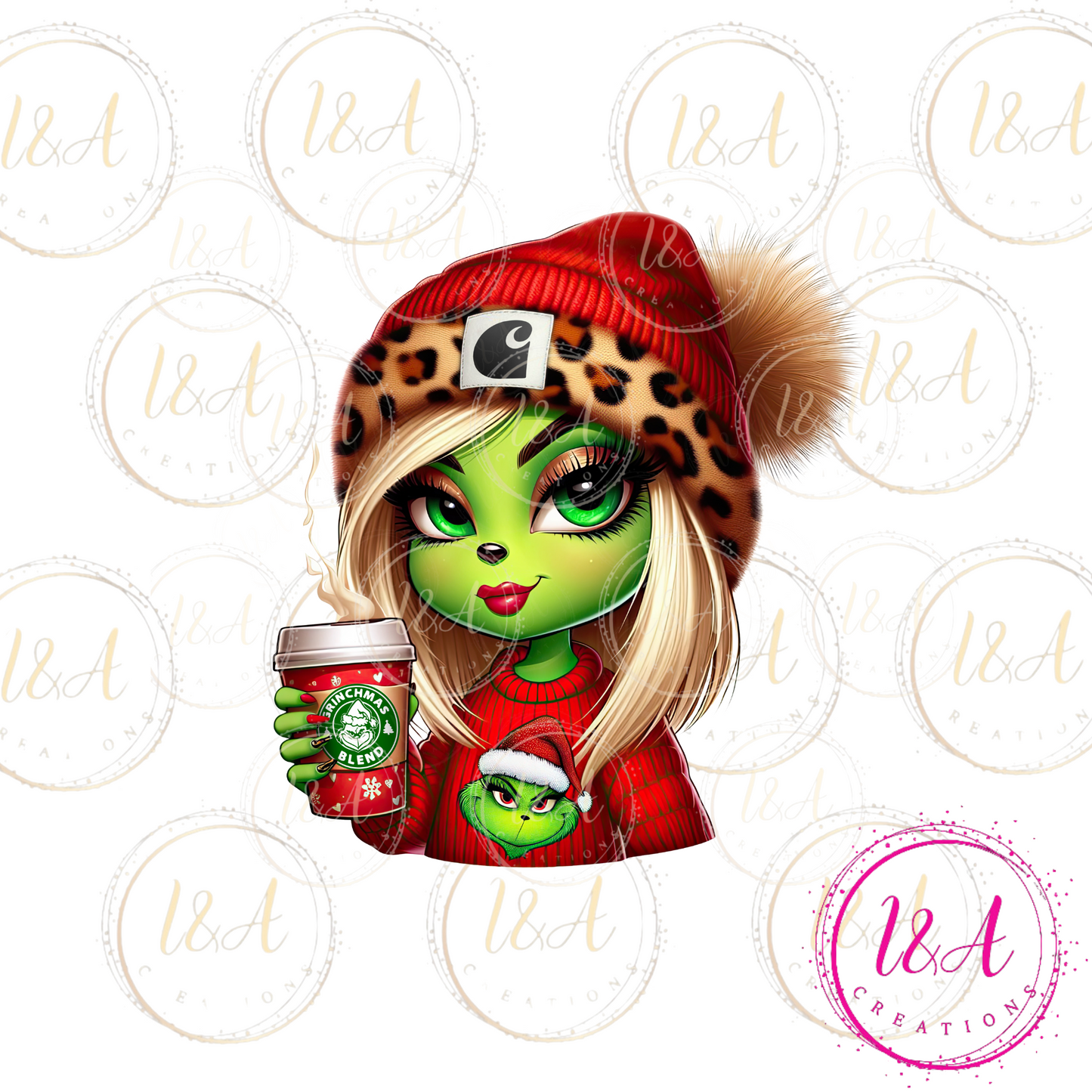 #531B green girl drinking coffee