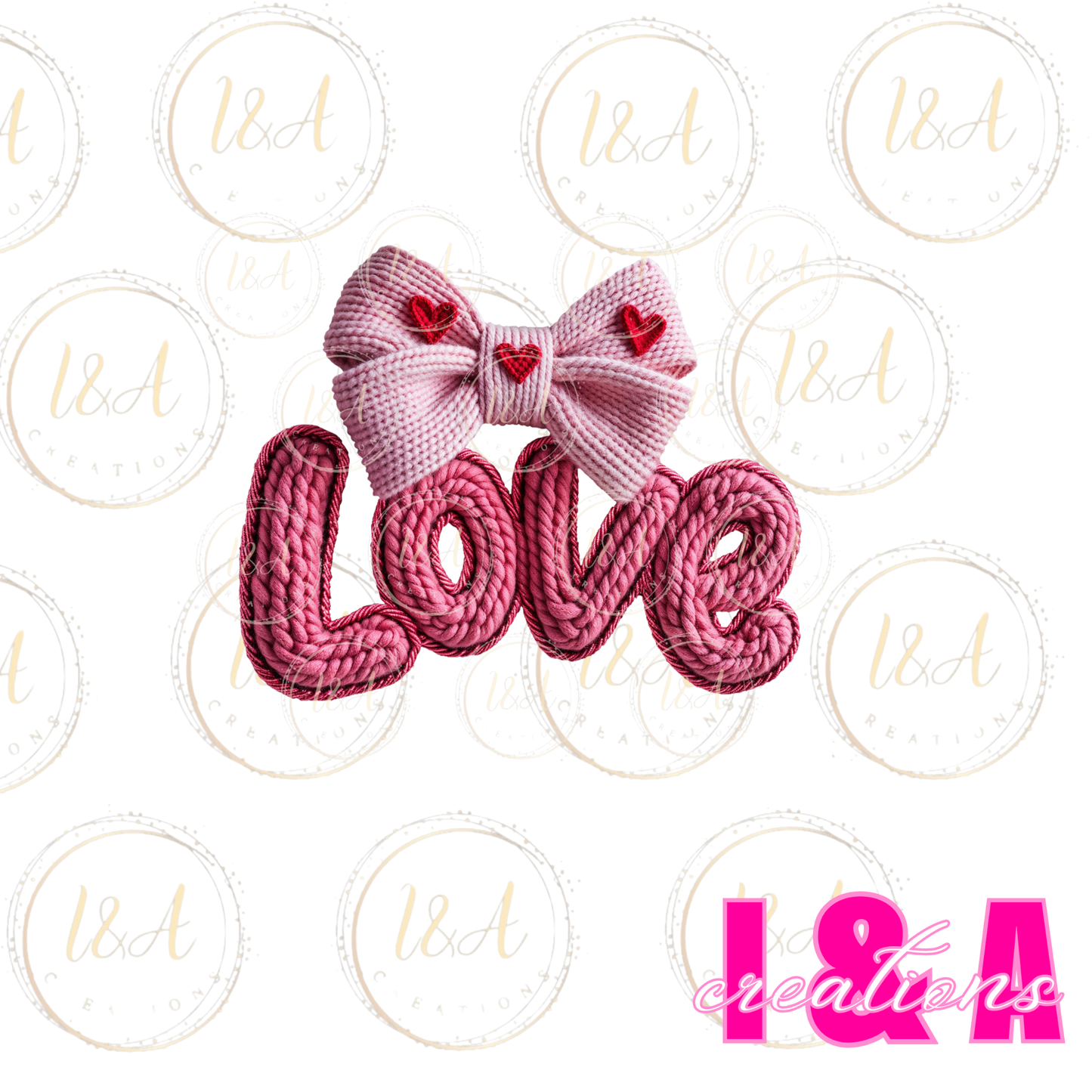 #267c faux chrochet Love