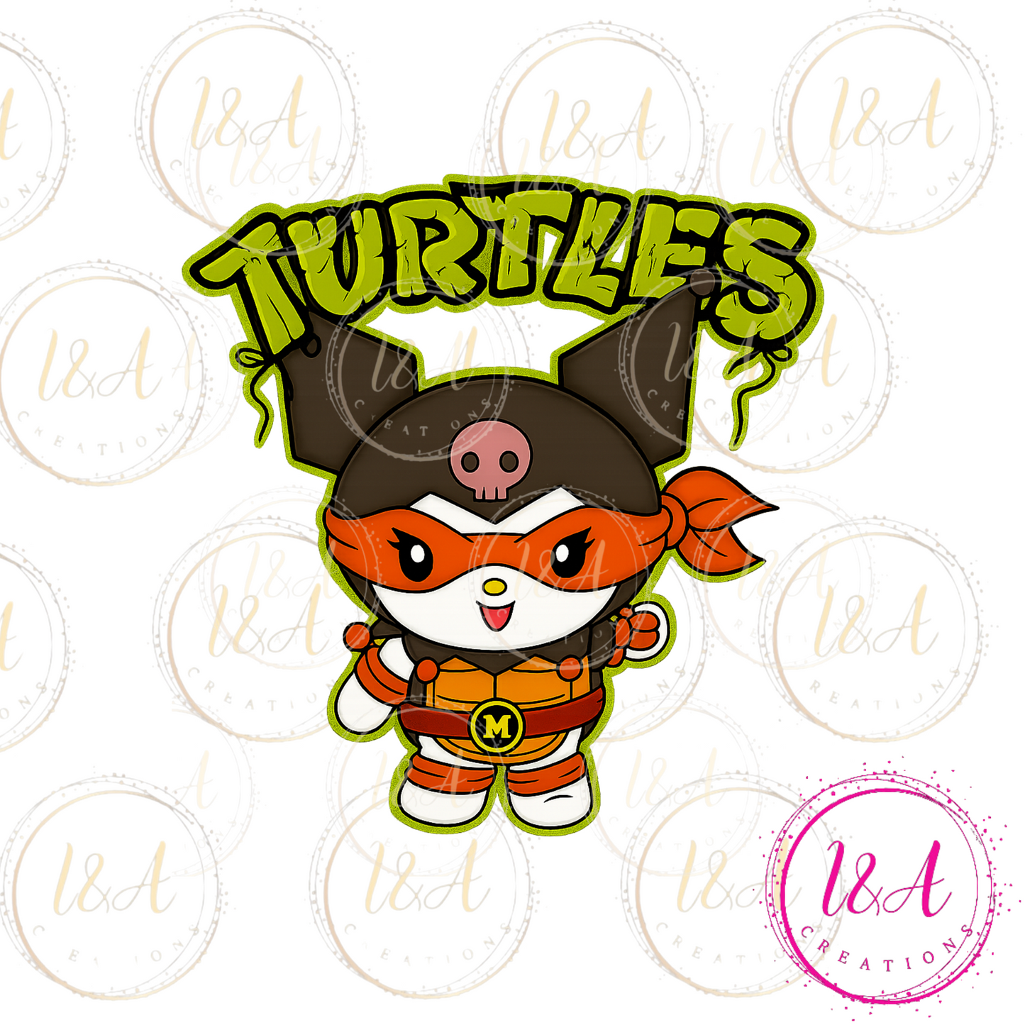 #6C turtle with orange mask