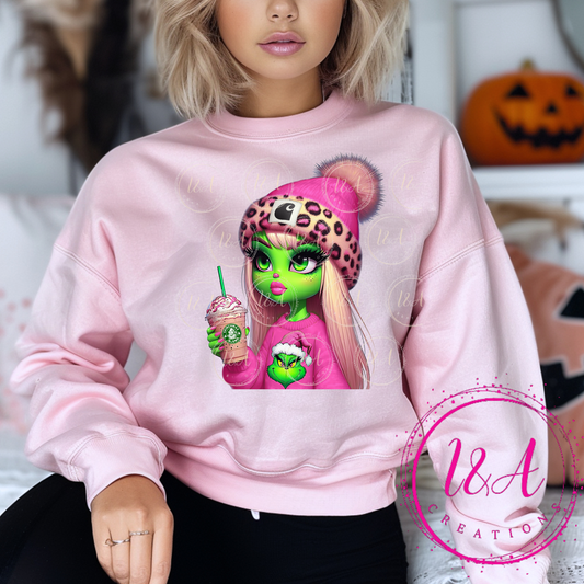 #525B Christmas green girl