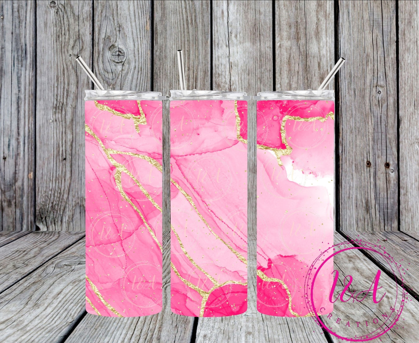 Pink with gold