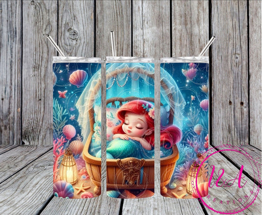 Baby mermaid sleeping