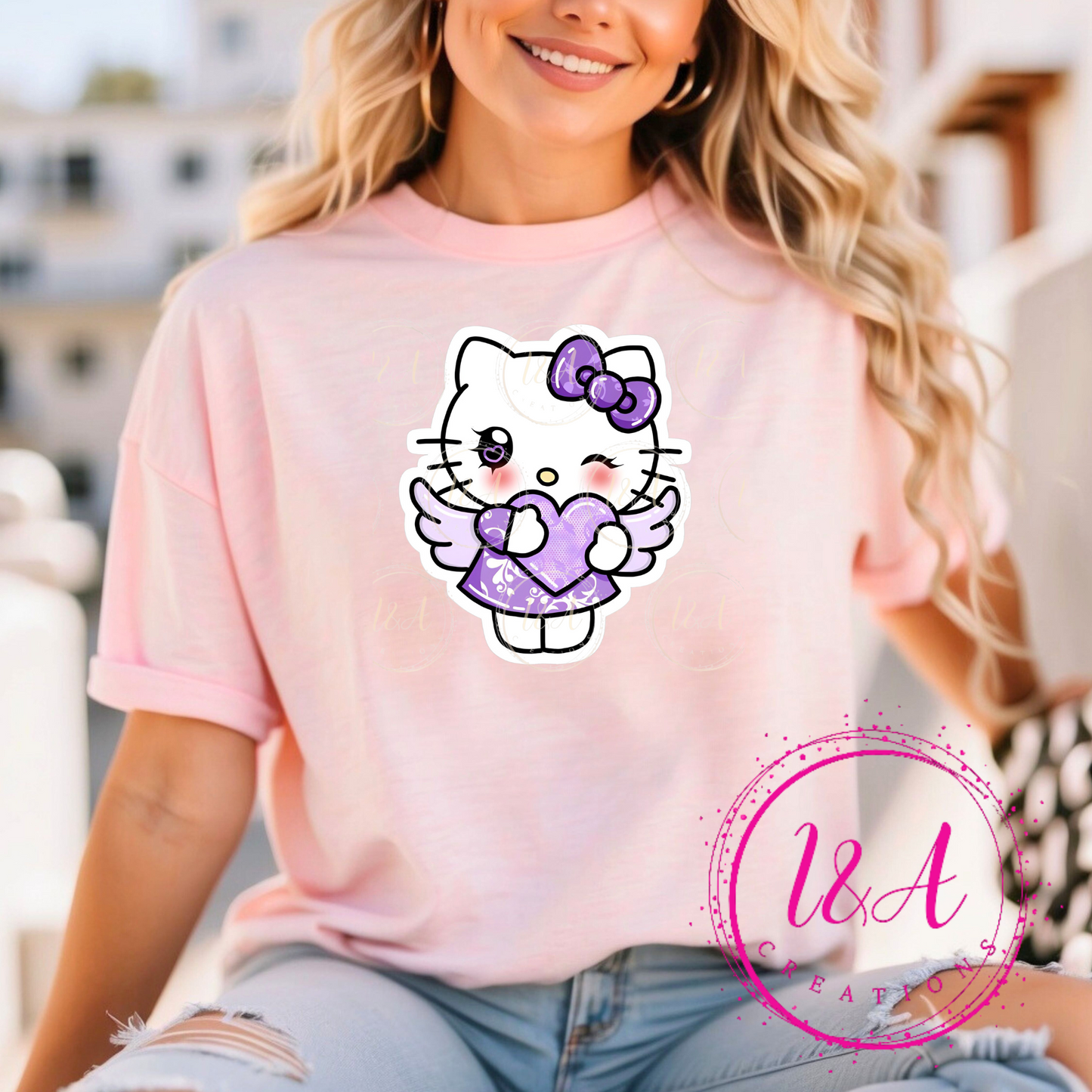 #863B kitty with purple heart