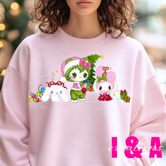 #241C Christmas kitty friends