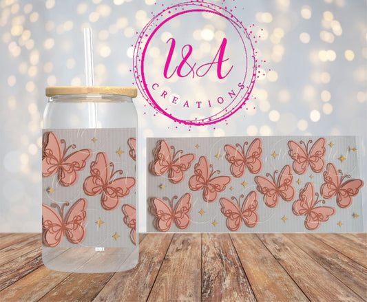 #553 rose gold butterfly