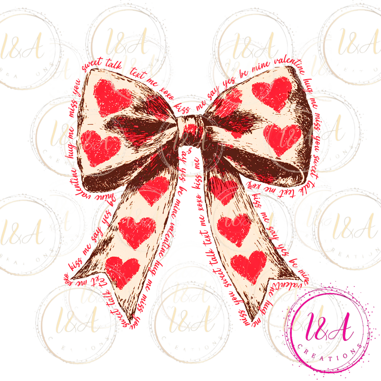 #496B Valentines bow
