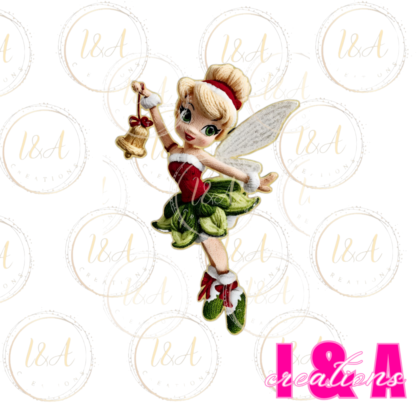 #257C faux chrochet Christmas tinkle