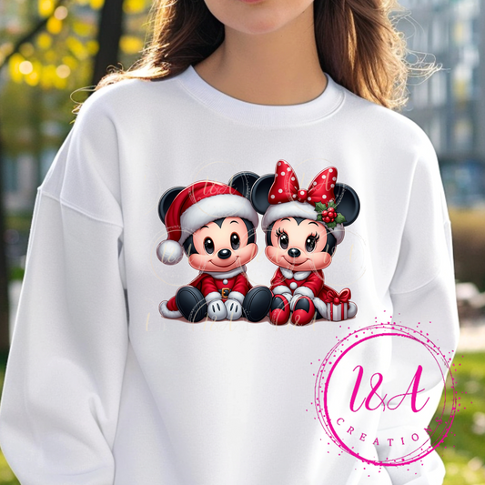 #435B mouse couple ready for Christmas