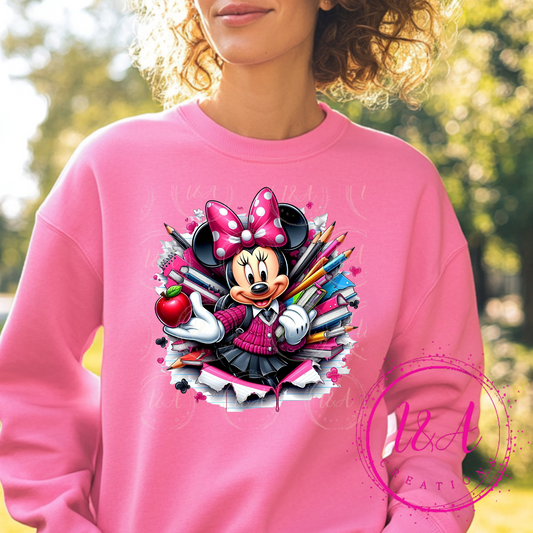 #958B back to school minnie