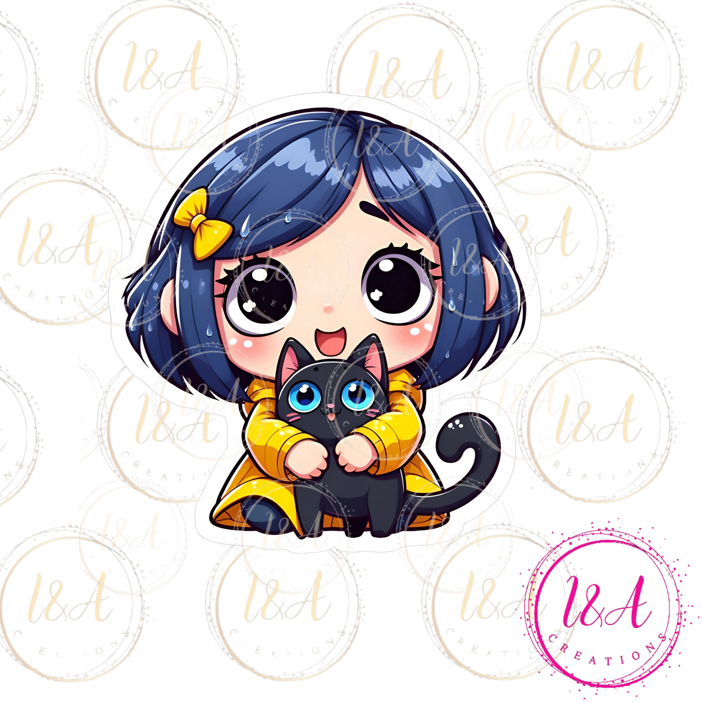 #880B little girl with cat