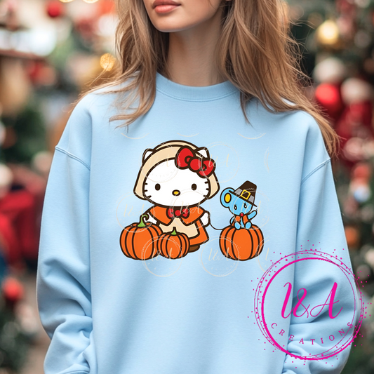 #134B  cute mouse and kitty