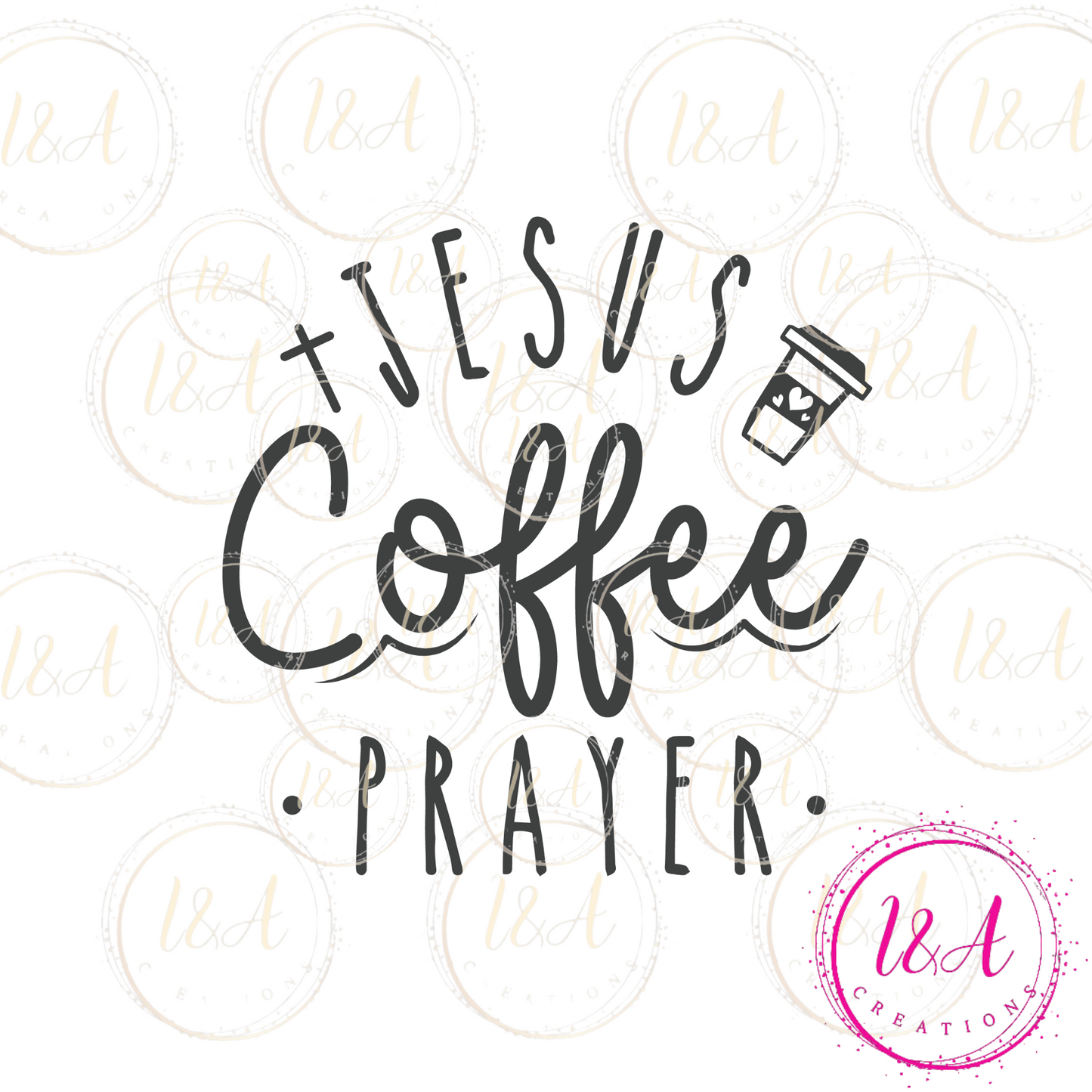 #331B Jesus Coffee Prayer (gray color)