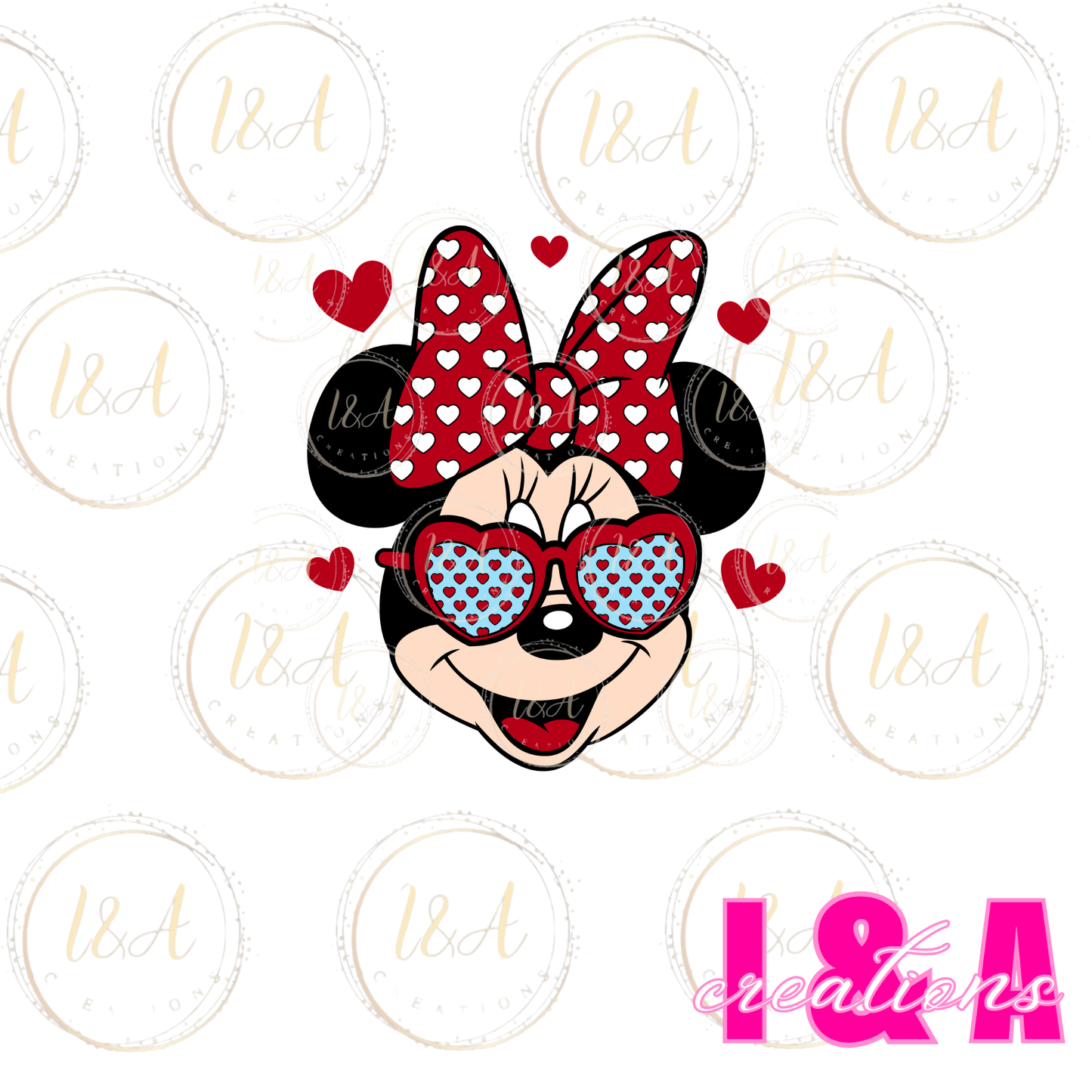 #399 mouse with heart glasses