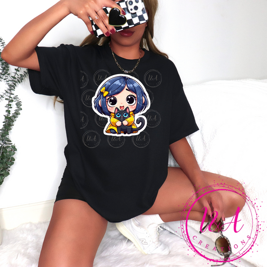 #880B little girl with cat