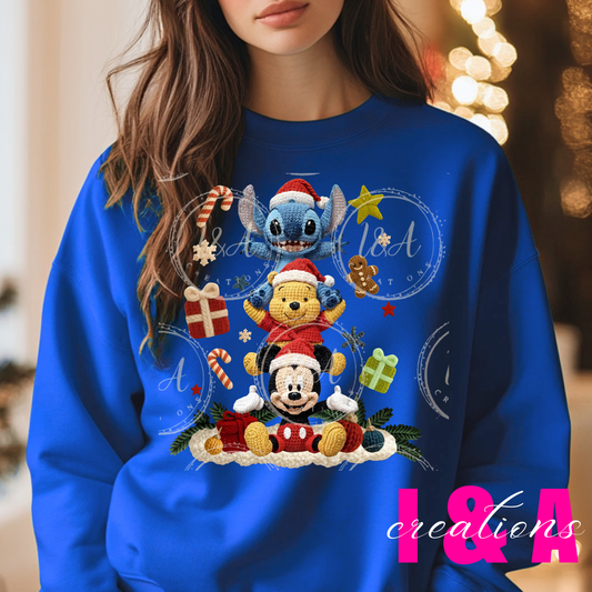 #251C faux chrochet Christmas friends