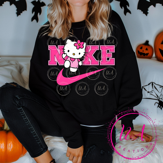 #644B kitty with pink flower
